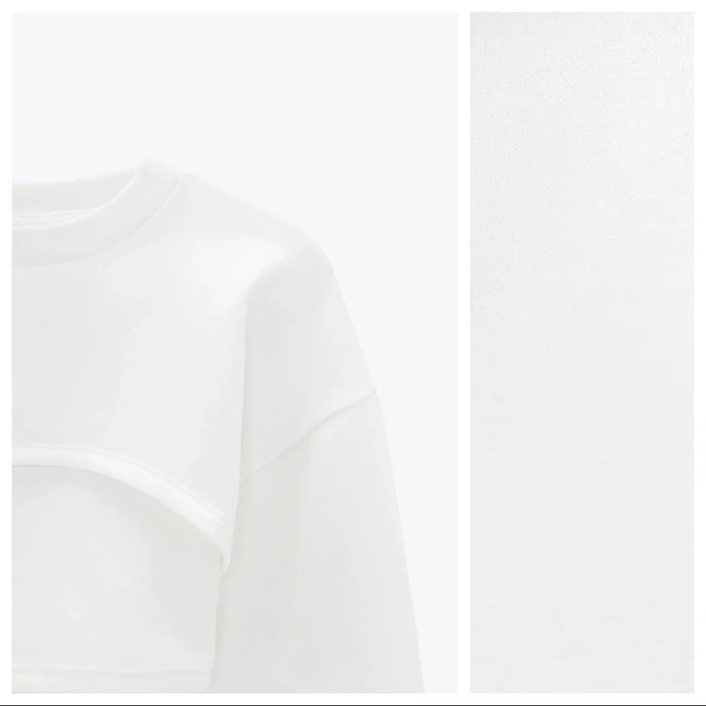 NWT. Zara Ivory Embroidered Blouse. Size M.